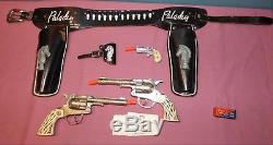 Vtg Paladin Toy Set Have Gun Will Travel Cap Guns, Holster, Derringer & Cards