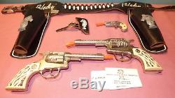 Vtg Paladin Toy Set Have Gun Will Travel Cap Guns, Holster, Derringer & Cards