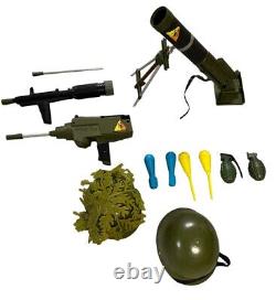 Vtg RARE Lot REMCO MONKEY DIVISION MORTAR, Gun, Helmets, Grenade 1960'S Working