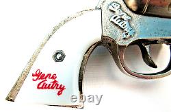 Vtg Rare 1937-40 Gene Autry Nickel Plated Dummy Toy Pistol Signed