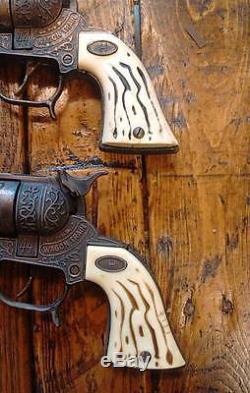 Wagon Train double holster set cap gun/western/cowboy/tv 50's MAJOR ADAMS