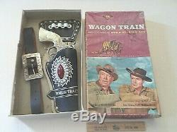 Wagon Train holster & Gun set in Box Ward Bond Robert Horton picture box LH inc