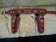 Western Double Holster Set With Vintage Ric-o-shay Jr. Toy Cap Guns