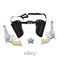 Western Toy Cowboy Gun & Holster Set with Sheriff Badge and Belt