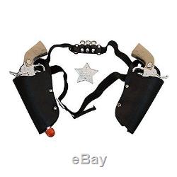 Western Toy Cowboy Gun & Holster Set with Sheriff Badge and Belt