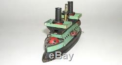 Wonderful Toy Tin Wind-Up Boat Columbia Gun Ship NO RESERVE (DAKOTApaul)